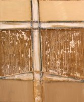 MONTIJANO, Marc,  Crucifixi&oacute;n 06 (serie Crucifixi&oacute;n), T&eacute;cnica mixta y collage sobre tela, 65 x 54 cm., 2007, Col. particular 