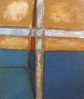 MONTIJANO, Marc, Crucifixi&oacute;n 07 (serie Crucifixi&oacute;n),  T&eacute;cnica mixta y collage sobre tela, 65 x 54 cm., 2007, Col. particular, M&aacute;laga