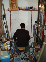 Marc Montijano Ca&ntilde;ellas en su estudio