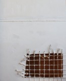 Crucifixi&oacute;n 20, t&eacute;cnica mixta y collage sobre tela, 73 x 60 cm, 2009