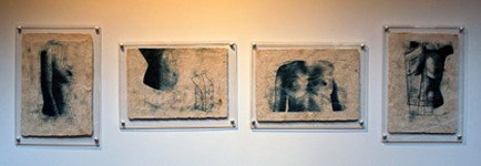 Gabriel Far&iacute;as Islas, Serie "Segunda piel" Cianotipia sobre papel amate  