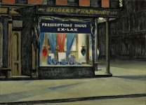 HOPPER, Edward, Drug Store, 1927, oleo sobre lienzo, Museum of Fine Arts, Boston, Bequest of John T. Spaulding, &copy; Museum of Fine Arts, Boston