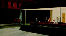 HOPPER, Edward, Nighthawks, 1942, &oacute;leo sobre lienzo, 76’2 x 144 cm., The Art Institute of Chicago