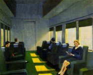 HOPPER, Edward,  Coche de asientos, &oacute;leo sobre lienzo. 101.6 x 127 cm., colecci&oacute;n particular, Nueva York, 1965