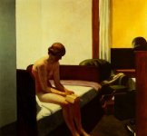 HOPPER, Edward,  Habitaci&oacute;n de hotel, &oacute;leo sobre lienzo 152,4 x 165,7 cm., Museo Thyssen-Bornemisza, Madrid, 1931