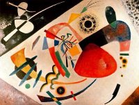 KANDINSKY, Wassily, Mancha roja II, 1921, &oacute;leo sobre lienzo, 131 x 181 cm. St&auml;dtische Galerie im Lenbachhaus. Munich. Alemania