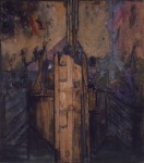 LUCIO MU&Ntilde;OZ, Homenaje a M&ordf; Manuela Caro, t&eacute;cnica mixta sobre madera, 185 x 160 cm., 1988