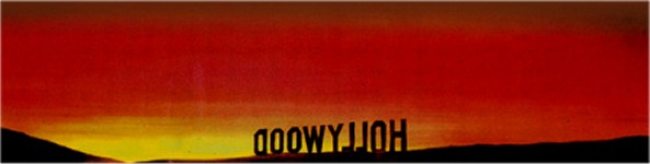 Edward Ruscha "The back of Hollywood" 1977 en MOCA "Under the Big Black Sun" 