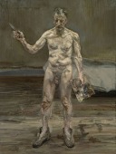 Lucian Freud,  Pintor trabajando, reflejo, &oacute;leo sobre lienzo, 1993