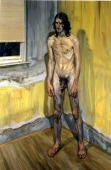 Lucian Freud, Freddie de pie, &oacute;leo sobre lienzo, 2001