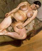 Lucian Freud,  Retrato desnudo, &oacute;leo sobre lienzo, 1980-81