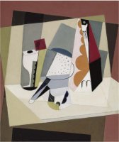 Nature morte cubiste (Naturaleza muerta cubista) c.1917, &oacute;leo sobre lienzo, 54 x 32 cm., Museo Nacional Centro de Arte Reina Sof&iacute;a