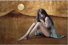 Fidel Garc&iacute;a"A la sombra de un coloso" 100x150 cm 