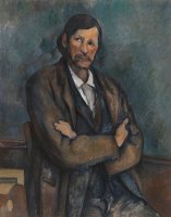 Paul C&eacute;zanne, Hombre con brazos cruzados, c. 1899, &oacute;leo sobre lienzo, Solomon R. Guggenheim Museum, Nueva Yor