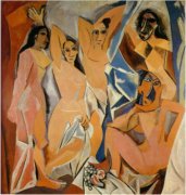 Las Se&ntilde;oritas de Avignon, 1907, Museum of Modern Art (Nueva York)