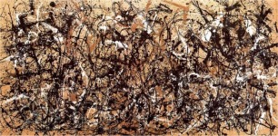 POLLOCK, Jackson,  Ritmo de Oto&ntilde;o: N&uacute;mero 30, 1950, &oacute;leo sobre lienzo, 266,7 x 525,8 cm.,MOMA. Nueva York