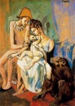 PICASSO, Pablo, Familia de saltimbanquis con mono (1905) [Detalle]