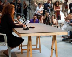 Autosabotaje, 2009, Conferencia-Performance. 53 Bienal de Venecia Venecia, Italia.  &copy; Tania Bruguera