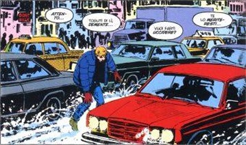 Im&aacute;genes de una New York sucia retratada con trazos gruesos en diferentes momenos de la saga Born Again.