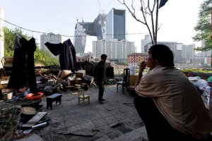 Iwan Baan, construction of the CCTV Headquarters, Beijing, China, 2007, Architecture: OMA &copy;Iwan Baan
