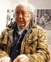 Robert Frank, en la  New York University's Tisch School of the Arts en Nueva York, 2016