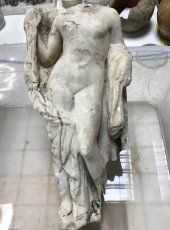 La estatua de Afrodita encontrada durante las excavaciones en el subsuelo del centro de la ciudad de Sal&oacute;nica