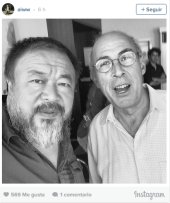 Ai Wei Wei y Martin Rennert. Fotograf&iacute;a del Instagram del artista
