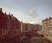 BERCKHEYDE, Gerrit Adriaensz, De bocht van de Herengracht te Amsterdam, &oacute;leo sobre tabla, 53 x 62 cm., 1685, Rijksmuseum