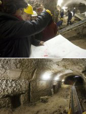 Cripta donde fue asesinado Cal&iacute;gula situada bajo la domus del emperador Tiberio