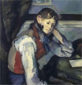 Le gar&ccedil;on au gilet rouge, de C&eacute;zanne sustra&iacute;do en Suiza en 2008.