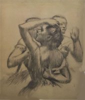 Trois danseuses en buste, conocido como Trois danseuses &agrave; mi-corps, obra de Edgar Degas