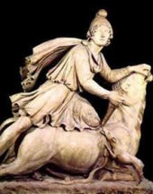 Representaci&oacute;n escult&oacute;rica del dios persa Mitras