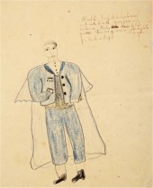 Uno de los dibujos del lote perteneciente a La Zapatera prodigiosa