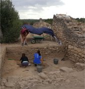 Detalle de la excavaci&oacute;n en Riba-roja de T&uacute;ria