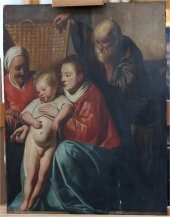 "La Sagrada Familia", de Jacques Jordaens. Foto: VIRGINIE LEFOUR / BELGA / AFP