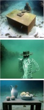 Tres de las obras de Taylor, 'El corresponsal perdido', 'La Diablesse' y 'Un still life'.