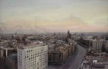 L&Oacute;PEZ, Antonio, 'Madrid desde Torres Blancas', pintado entre 1976 y 1982, &oacute;leo sobre tabla de 145 x 244 cm