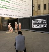 la acci&oacute;n La fina l&iacute;nea que separa el arte de la mendicidad, el artista Marc Montijano