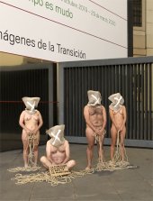 La acci&oacute;n La fina l&iacute;nea que separa el arte de la mendicidad, el artista Marc Montijano