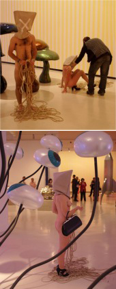 El artista Marc Montijano durante la pasada acci&oacute;n en el CAC M&aacute;laga