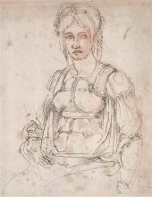 Boceto que Miguel &Aacute;ngel hizo de su amiga Victoria Colonna, perteneciente al Museo Brit&aacute;nico