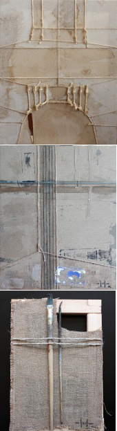 Tres obras de la exposici&oacute;n: Roma est principium Omnium