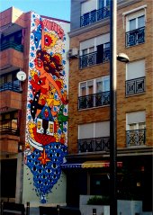 Mural realizado por Ricardo Cavolo para MULAcity Getafe