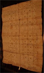 Plano antiguo de la Catedral de Sevilla, Espa&ntilde;a