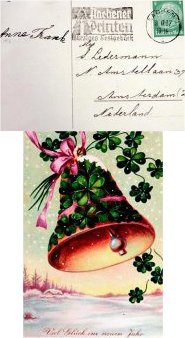 Anverso y reverso de la postal enviada por Ana Frank en 1937.