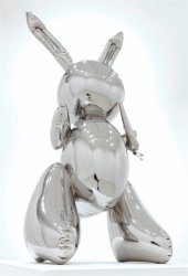 Rabbit, la figura plateada, obra de Jeff Koons, vendida por 91,1 millones de d&oacute;lares