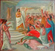 RENOIR, Auguste, Rey Edipo, &oacute;leo sobre lienzo de 30 x 29 cm., 1895