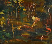 "The Goldfish Pool at Chartwell", 1962 del primer ministro brit&aacute;nico Winston Churchill