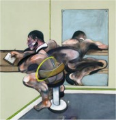 Figure Writing Reflected In Mirror (Figura escribiendo reflejada en el espejo), de Francis Bacon.