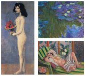 Tres de las piezas m&aacute;s destacadas: “Fillette a la corbeille fleurie” de Picasso; "Odalisque couch&eacute;e aux magnolias" (1923) de Matisse; y “Nymph&eacute;as en fleur" (1914-17) de Monet